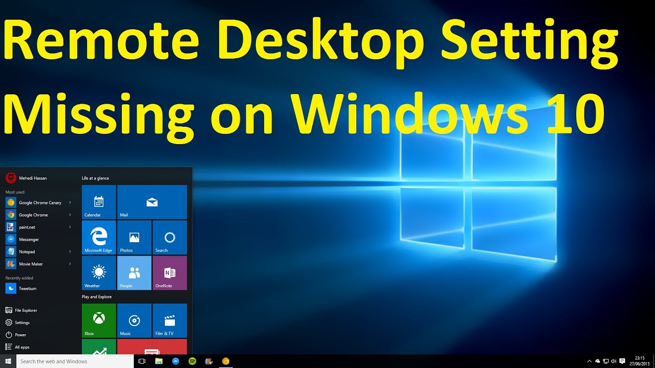 install remote desktop windows 10